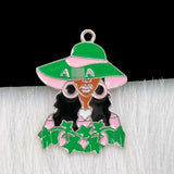 10pcs Greek Sorority Letter Charm Pendant Jewelry Set