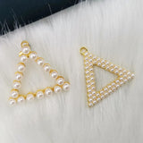 10pcs Greek Sorority Letter Triangle Charm Pendant