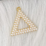 10pcs Greek Sorority Letter Triangle Charm Pendant