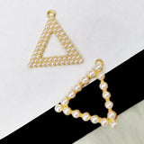 10pcs Greek Sorority Letter Triangle Charm Pendant