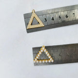 10pcs Greek Sorority Letter Triangle Charm Pendant