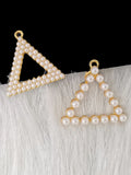 10pcs Greek Sorority Letter Triangle Charm Pendant
