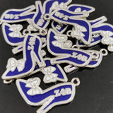 10pcs Greek Sorority Letter ZPB High-Heeled Shoes Charm