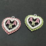 10pcs Greek Sorority Metal Alloy Greek Letter Charms