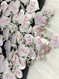 10pcs Greek Sorority Rotundity Logo Heart Charm Pendant