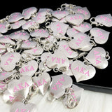 10pcs Greek Sorority Rotundity Logo Heart Charm Pendant