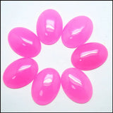 10pcs Green Jade Stone Cabochons for Bracelet Making 15x20mm Oval Shapes