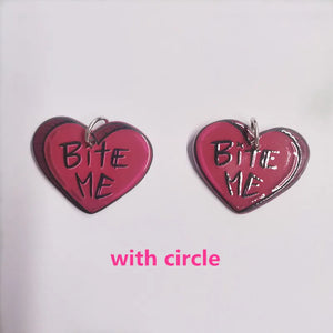 10pcs Halloween Heart Charms Acrylic Pendant For DIY Earring Necklace