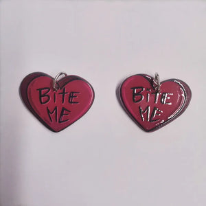 10pcs Halloween Heart Charms Acrylic Pendant For DIY Earring Necklace