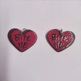 10pcs Halloween Heart Charms Acrylic Pendant For DIY Earring Necklace
