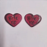 10pcs Halloween Heart Charms Acrylic Pendant For DIY Earring Necklace