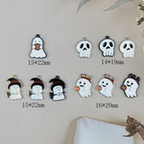 10pcs Halloween Pumpkin Ghost Charms Metal Earrings Pendants