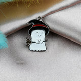 10pcs Halloween Pumpkin Ghost Charms Metal Earrings Pendants