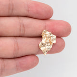 10pcs Irregular Gold Plated Ear Posts, Stud Earring Components
