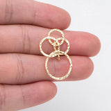 10pcs Mixed Circles Pendant Plated Brass Hoops Cluster for DIY Jewelry Making