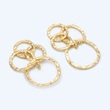10pcs Mixed Circles Pendant Plated Brass Hoops Cluster for DIY Jewelry Making