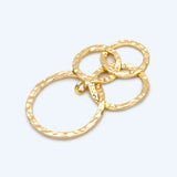 10pcs Mixed Circles Pendant Plated Brass Hoops Cluster for DIY Jewelry Making