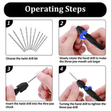 10pcs Hand Drill Bits Set Mini Twist Drill Bits for Craft Carving Woodworking