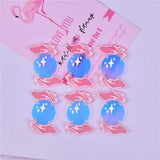 10pcs Earth The Moon Arcylic Charms for Dangel Earring DIY Jewelry Making