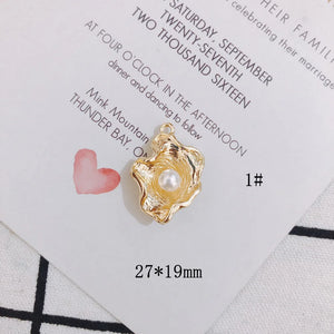 10pcs Handmade Pearl Pendant Charms for DIY Jewelry Making