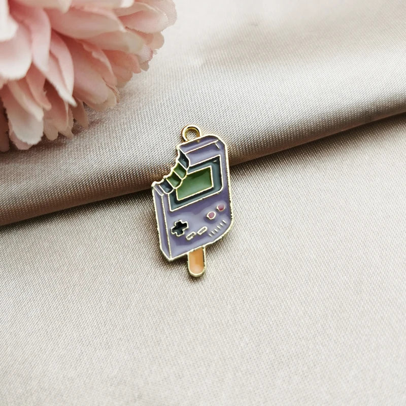 10pcs Game Machine Enamel Charms Pendant DIY Jewelry Making