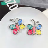 10pcs Butterfly Pendant Charms Acrylic for Diy Earrings Necklace