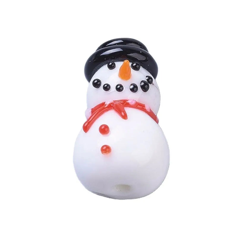 10pcs Xmas Santa Lampwork Beads for DIY Jewelry Making