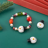 10pcs Xmas Santa Lampwork Beads for DIY Jewelry Making
