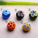 10pcs Colorful Peacock Patterns Lampwork Glass Beads for Jewelry Making