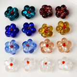 10pcs Colorful Flower Loose Beads Jewelry Making Diy Necklace Earrings Bracelet