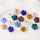 10pcs Colorful Flower Loose Beads Jewelry Making Diy Necklace Earrings Bracelet