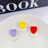 10pcs Flower Pendant Base Colorful Charms for Necklace Earrings