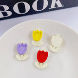 10pcs Flower Pendant Base Colorful Charms for Necklace Earrings