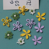 10pcs Flower Pendant Charms for Diy Jewelry Making