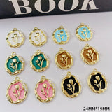 10pcs Flower Pendants Alloy Jewelry DIY Necklace Earrings Charms