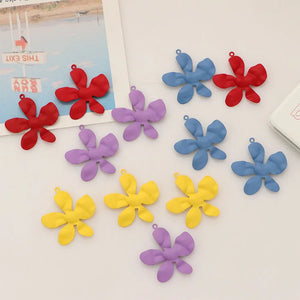10pcs Flower Pendants Alloy Pendant Charms for DIY Jewelry Making