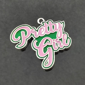 10pcs Greek Sorority Metal Alloy Letter Charm Pendants for Jewelry Making