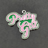 10pcs Greek Sorority Metal Alloy Letter Charm Pendants for Jewelry Making