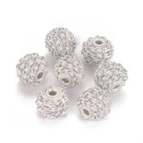10pcs Polymer Clay Beads with Brass Core For DIY Jewelry Round Mixed 18-20mm