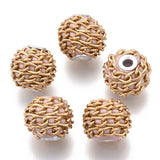 10pcs Polymer Clay Beads with Brass Core For DIY Jewelry Round Mixed 18-20mm