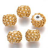 10pcs Polymer Clay Beads with Brass Core For DIY Jewelry Round Mixed 18-20mm