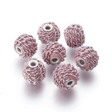 10pcs Polymer Clay Beads with Brass Core For DIY Jewelry Round Mixed 18-20mm