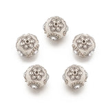 10pcs Polymer Clay Beads with Brass Core For DIY Jewelry Round Mixed 18-20mm