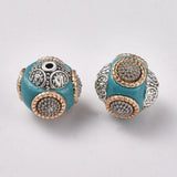 10pcs Round Beads 14-16mm with Alloy Cores for Jewelry Making DIY Decor