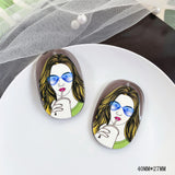 10pcs Acrylic Girls Pendants for Diy Jewelry Making