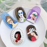 10pcs Acrylic Girls Pendants for Diy Jewelry Making