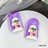 10pcs Acrylic Girls Pendants for Diy Jewelry Making