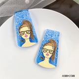 10pcs Acrylic Girls Pendants for Diy Jewelry Making
