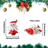 10pcs Glass Beads Christmas Snowman Spacer Beads for DIY Jewelry Making