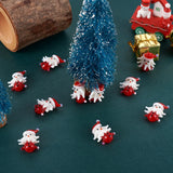 10pcs Glass Beads Christmas Snowman Spacer Beads for DIY Jewelry Making